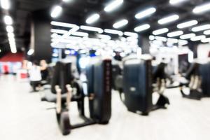 Abstract blur gym and fitness room interior photo