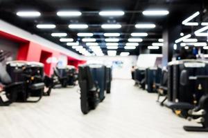 Abstract blur gym and fitness room interior photo