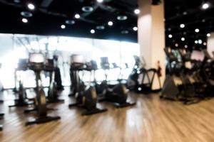 Abstract blur gym and fitness room interior photo