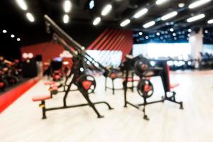 Abstract blur gym and fitness room interior photo