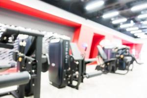 Abstract blur gym and fitness room interior photo