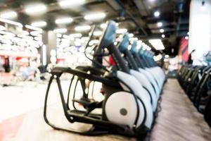 Abstract blur gym and fitness room interior photo