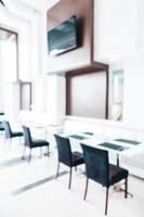 Abstract blur and defocused luxury decoration in restaurant interior photo