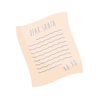 dear Santa letter vector