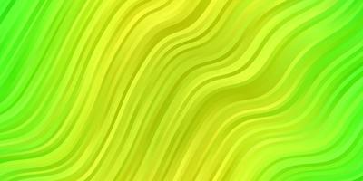 Light Green, Yellow vector background with curved lines. Colorful illustration, which consists of curves. Smart design for your promotions.