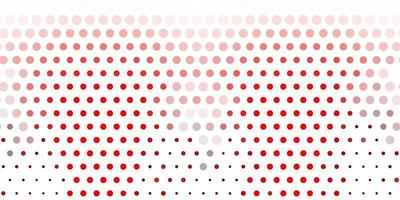 Light red vector background with bubbles.