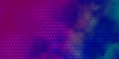 Light Pink, Blue vector texture with disks. Illustration with set of shining colorful abstract spheres. Pattern for business ads.