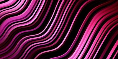 plantilla de vector de color rosa oscuro con líneas curvas. colorida ilustración abstracta con curvas de degradado. patrón para anuncios, comerciales.