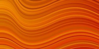 Light Orange vector pattern with curved lines. Bright sample with colorful bent lines, shapes. Template for your UI design.