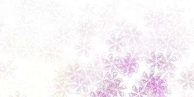 Light pink vector abstract template with leaves.