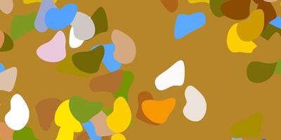 Light blue, yellow vector backdrop with chaotic shapes.