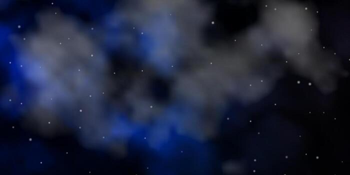 diseño de vector azul oscuro con estrellas brillantes. Ilustración colorida con estrellas de degradado abstracto. patrón para sitios web, páginas de destino.