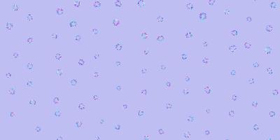 Light pink, blue vector background with bubbles.