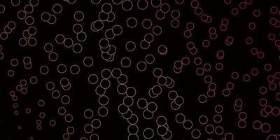 Dark Multicolor vector backdrop with dots. Illustration with set of shining colorful abstract spheres. Design for your commercials.