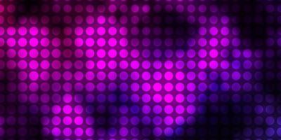 Dark Pink vector pattern with circles. Glitter abstract illustration with colorful drops. Pattern for wallpapers, curtains.