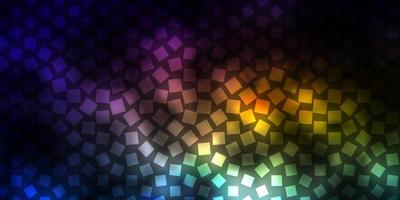 Dark Multicolor vector pattern in square style. Colorful illustration with gradient rectangles and squares. Design for your business promotion.