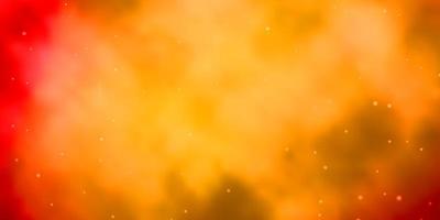 Light Orange vector background with small and big stars. Decorative illustration with stars on abstract template. Theme for cell phones.