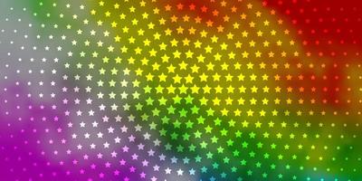 Light Multicolor vector pattern with abstract stars. Colorful illustration in abstract style with gradient stars. Design for your business promotion.