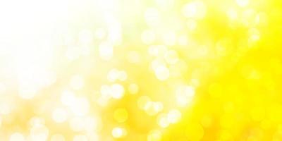 Light Orange vector background with bubbles.