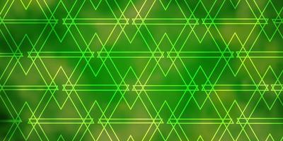 Light Green, Yellow vector pattern with polygonal style. Beautiful illustration with triangles in nature style. Pattern for booklets, leaflets