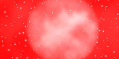 Light Red vector background with small and big stars. Blur decorative design in simple style with stars. Theme for cell phones.