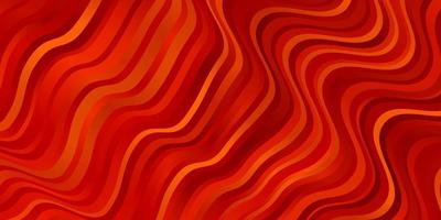 Light Orange vector template with wry lines. Bright sample with colorful bent lines, shapes. Pattern for ads, commercials.