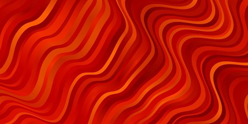 Light Orange vector template with wry lines. Bright sample with colorful bent lines, shapes. Pattern for ads, commercials.