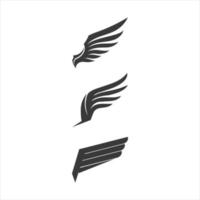 Black wing falcon and eagle logo  symbol for a professional designer vector