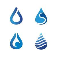 Conjunto de iconos de diseño de vector de plantilla de logotipo de gota de agua