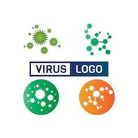 vector de virus de corona y diseño de máscara logo vector viral y símbolo de icono de diseño