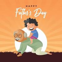 Banner design of happy father's day template vector