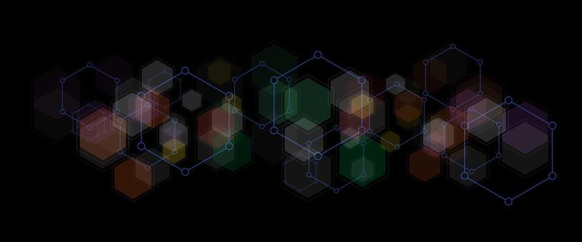 Technology background with hexagons pattern vector