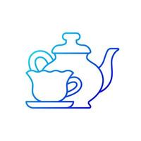 Vintage style tableware gradient linear vector icon