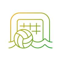 Beach soccer gradient linear vector icon