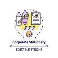 Corporate stationery concept icon vector