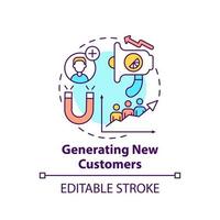 Generating new customers concept icon vector