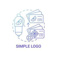 icono de concepto de logotipo simple. principio de diseño de logotipo idea abstracta ilustración de línea fina. diseño fácil de trabajar. reflejando la estética de la marca. dibujo de color de contorno aislado vectorial vector