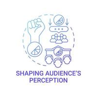 Shaping audience perception concept icon. Strong brand abstract idea thin line illustration. Customer preference and experience. Making purchasing decisions. Vector isolated outline color drawing