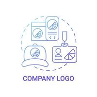 Company logo concept icon. Corporate branding abstract idea thin line illustration. Achieving brand recognition. Unique identity. Abstract business depiction. Vector isolated outline color drawing