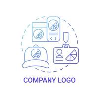 icono de concepto de logotipo de empresa. marca corporativa idea abstracta ilustración de línea fina. lograr el reconocimiento de marca. identidad única. Representación empresarial abstracta. dibujo de color de contorno aislado vectorial vector