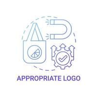 Appropriate logo concept icon. Logotype design principle abstract idea thin line illustration. Reflecting corporate aesthetics. Understanding clients needs. Vector isolated outline color drawing