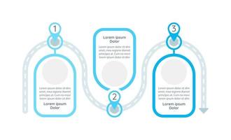 Plantilla de infografía de vector de proceso de resolución de problemas. investigando elementos de diseño de presentación con espacio de texto. visualización de datos con 3 pasos. gráfico de la línea de tiempo del proceso. diseño de flujo de trabajo con copyspace