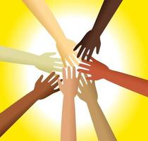 Diverse Community of Hands vector