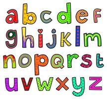 letras del doodle del alfabeto vector
