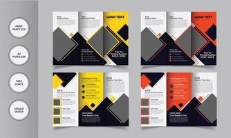 School Admission Trifold Brochure Design Template vector
