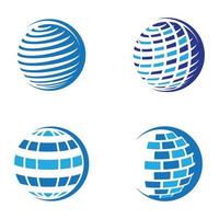 Globe logo images vector