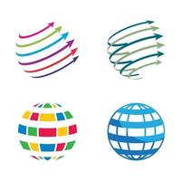 Globe logo images vector