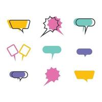 Speech bubble logo images vector