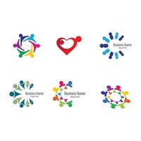 Community care logo images design vector