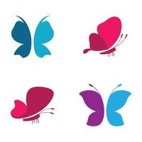 Beauty butterfly logo images vector